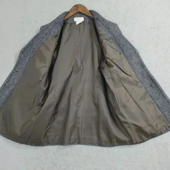 Vintage Harve Bernard Womens Wool Blazer Jacket Size 10 Gray  10CT - Picture 4 of 6